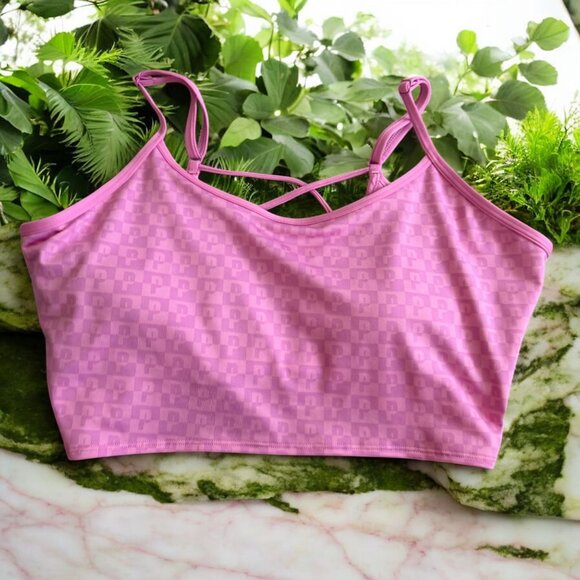 VICTORIAS SECRET PINK Active Logo Sports Bra Size XXL - Picture 1 of 9